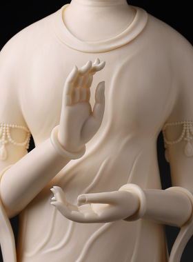 戴玉堂林建平陶瓷摆件《清韵观音》佛像家用观世音菩萨家居饰品