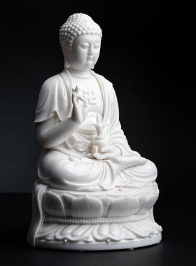 戴玉堂苏友德陶瓷摆件《药师琉璃光如来像》佛像供奉家用药师佛