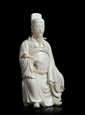 戴玉堂陶瓷郑清海《如意文昌帝君》收藏非遗商务送礼摆件家居饰品
