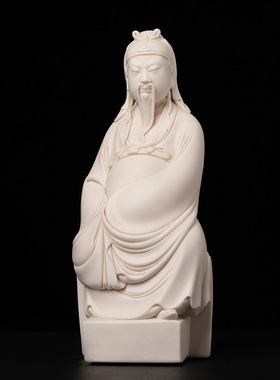 戴玉堂郑清海陶瓷摆件《文关公像》关二爷办公室神像武财神工艺品