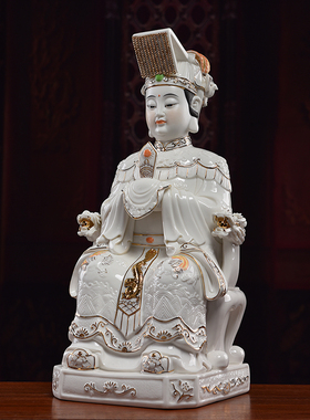 【感恩结缘优惠】妈祖神像湄洲供奉妈祖像家用供奉佛像描金彩