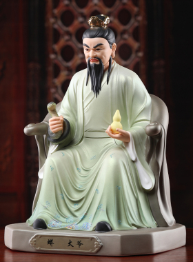 戴玉堂陶瓷摆件《蟒家太爷蟒太奶》家用神像供奉道家东北四大家族