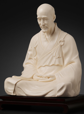 戴玉堂陶瓷林建平《猛犸牙黄弘一法师》李叔同佛像客厅工艺品摆件