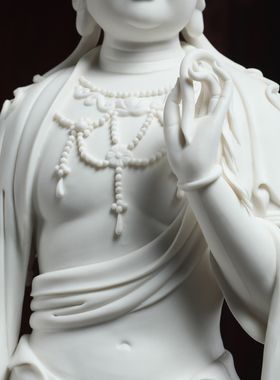 戴玉堂陶瓷摆件《祥和观音菩萨》普陀山南海不肯去佛像家居饰品