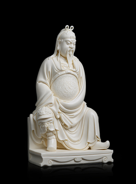 戴玉堂陶瓷林建胜《忠义千秋文关公》收藏商务送礼摆件家居饰品