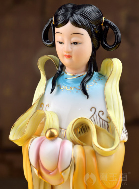 【感恩结缘优惠】善财童子龙女佛像客厅供奉家用观音金童玉女摆件