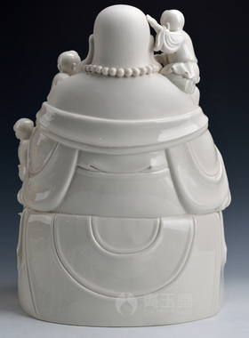 【感恩结缘优惠】《大肚佛五子弥勒佛》白瓷佛像工艺品家居饰品