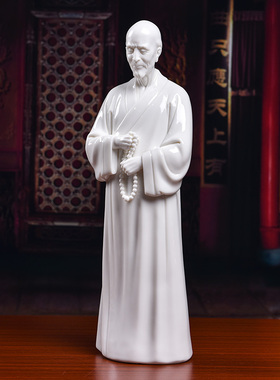 戴玉堂陶瓷摆件《弘一法师》林建胜大师人物雕像客厅佛像艺术品