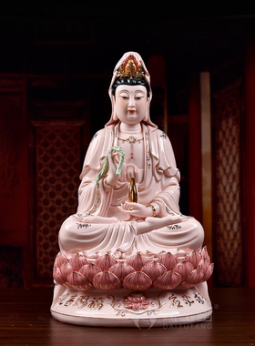 【感恩结缘优惠】《玉红描金西方三圣神像》佛像供奉家居饰品