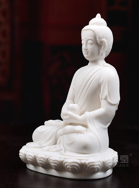 戴玉堂陶瓷摆件德化白瓷释迦摩尼释迦牟尼佛小佛像随身佛工艺品