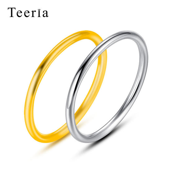 Plain ring 999 sterling silver versatile simple ring for men and women