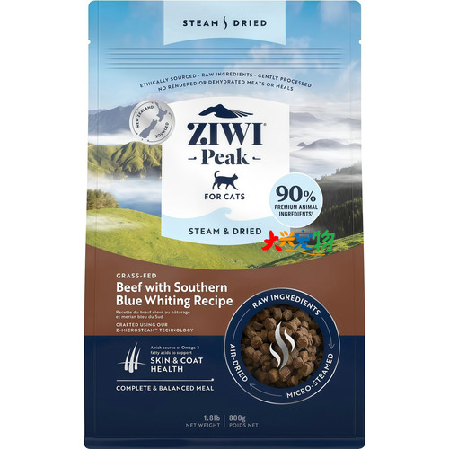 新西兰 ZiwiPeak滋益巅峰 口碑No.1●纯净品质 微蒸风干猫粮 800G - 图3