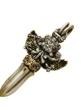 式坠藏传泰银民族风招财金刚橛泰莉男女普巴原创吊项国潮手工