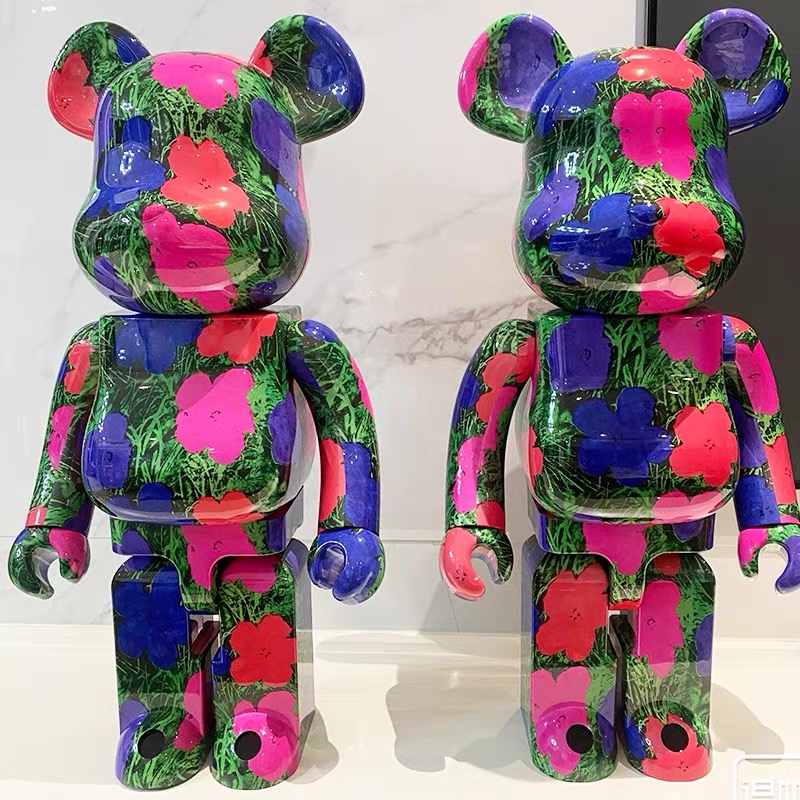 bearbrick 暴力熊积木熊摆件手办梵高星空盲盒客厅潮玩公仔小礼物 - 图1