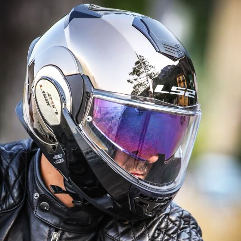 LS2后空翻揭面盔男女双镜片摩托车头盔四季防雾机车安全帽FF900-图3