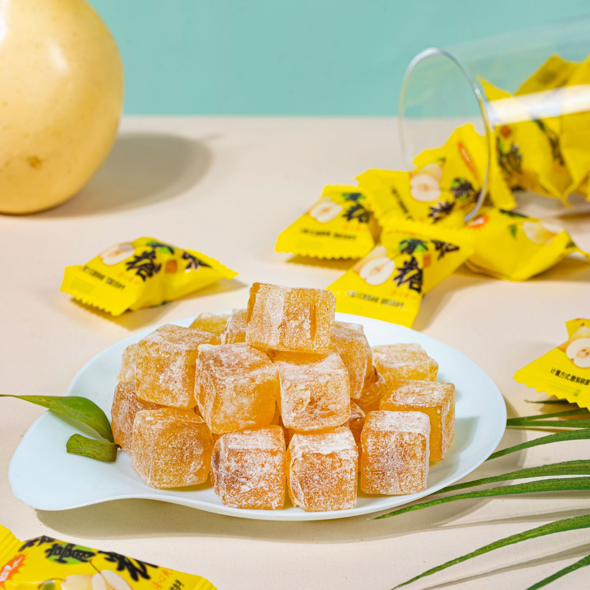 纯手工爆浆梨膏糖雪梨植物胶型糖果纯素食寺院食品,淘宝优惠券,粉丝福利购,淘宝优惠卷