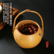 Handmade bamboo woven gourd storage basket dessert box tea set storage