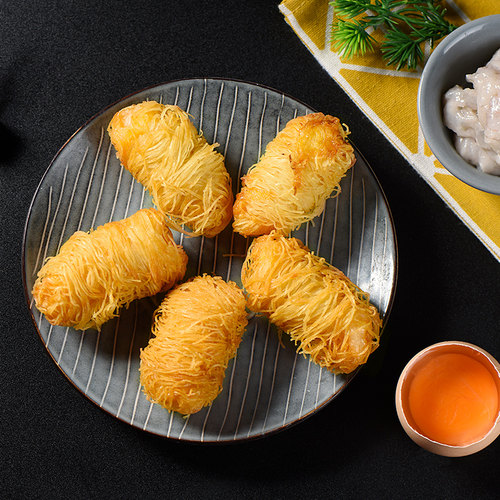 祥口福面包丝酥皮丝冷冻面包丝500g/包迪拜巧克力面丝烘焙半成品 - 图0