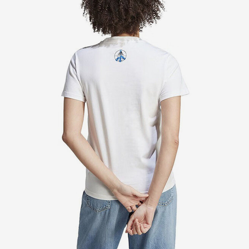 Adidas/阿迪达斯正品新款女子运动印花圆领短袖透气T恤IB4875 - 图1