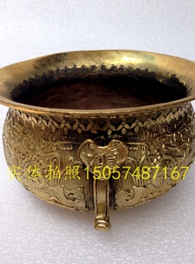 风水招财进宝纯铜摆件古玩古董