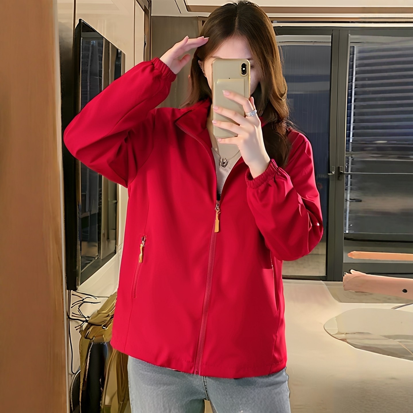 秋季胖mm大码外套女春秋加肥加大女装休闲运动夹克上衣立领防风衣,淘宝优惠券,粉丝福利购,淘宝优惠卷