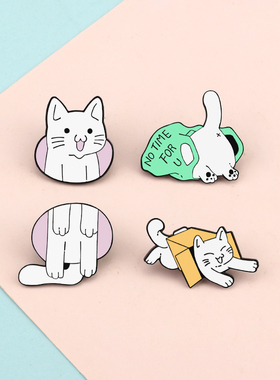 日系小清新卡通可爱猫爪胸针勋章