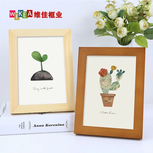 Деревянная настенная настольная фоторамка из натурального дерева, детская одежда, делается под заказ, с печатью вашего логотипа