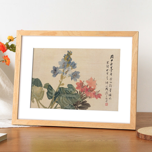 实木相框挂墙原木色画框装裱a4展示A3素描海报油画空框8K开4k定制-图1