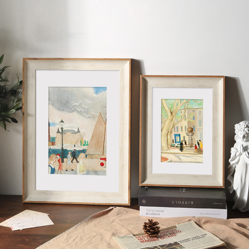 美式复古画框挂墙A4展示框a3相框装裱8寸10摆台8K油画空框4k开16K - 图2