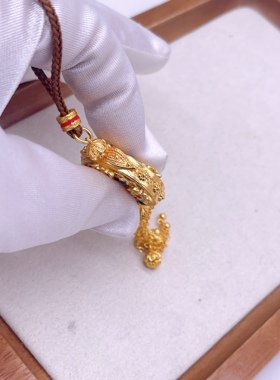 越南沙金珐琅花丝莲心转运珠吊坠新中式莲韵承福流苏毛衣项链送礼