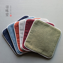 Bag-side bicolor cotton linen tea towels | Nourishing Pot Mat Water-Absorbent Thickened Tea Cloth Tableclob Tablecloaf Kutifu Tea Accessories