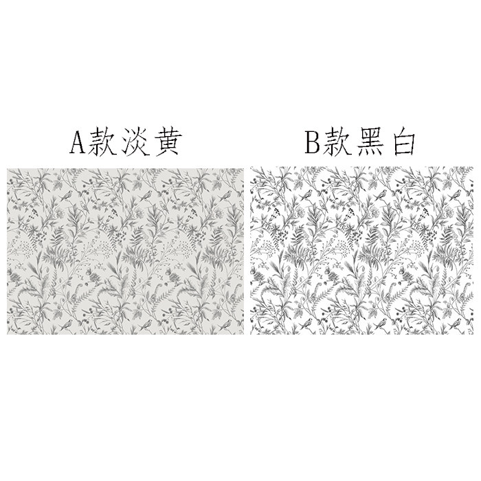 法式卧室床头背景墙纸黑白复古花鸟蝴蝶壁纸酒店名宿餐厅手绘墙布,淘宝优惠券,粉丝福利购,淘宝优惠卷