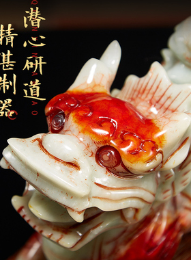 麒麟卧室摆件古玄空岫玉