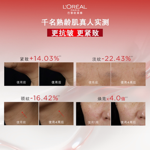 【七夕礼物】欧莱雅复颜水乳套装燕窝酸保湿紧致抗皱抗老淡化细纹 - 图3