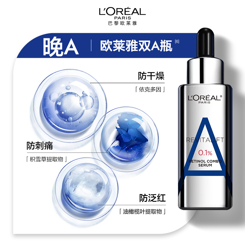 欧莱雅早C晚A套装双抗精华液