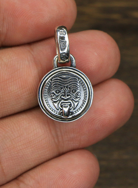 SAMTAO项链S925银吊坠民族风复古个性小众扎基拉姆西藏女财神挂件