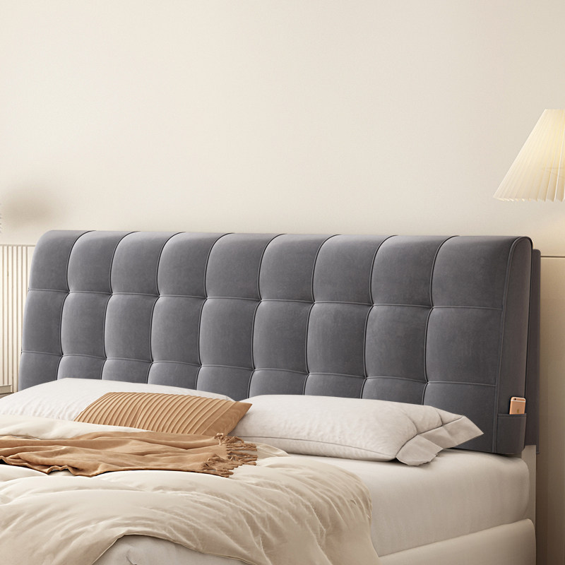 奶油风床头靠垫简约现代榻榻米软包卧室床靠垫套罩护腰大靠背定制,淘宝优惠券,粉丝福利购,淘宝优惠卷