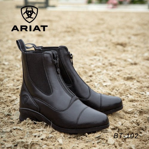 美国Ariat马术短马靴 拉链骑马男女 头层牛皮马靴 马具 - 图2