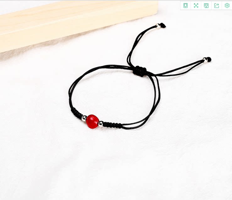 伪装学渣同款红绳手链贺朝谢俞周边红豆相思豆情侣男女编织手绳