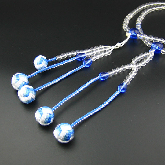 Wonderful Lotus Japanese Royal Rosary Nichiren Lotus 108 beads white crystal blue crystal Oda scroll room