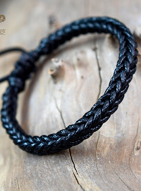 龙结纯手工编制编织男士手链欧美