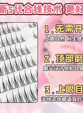 【小樱酱樱花仙子假睫毛】小火苗升级款自然网红单簇漫画眼假睫毛