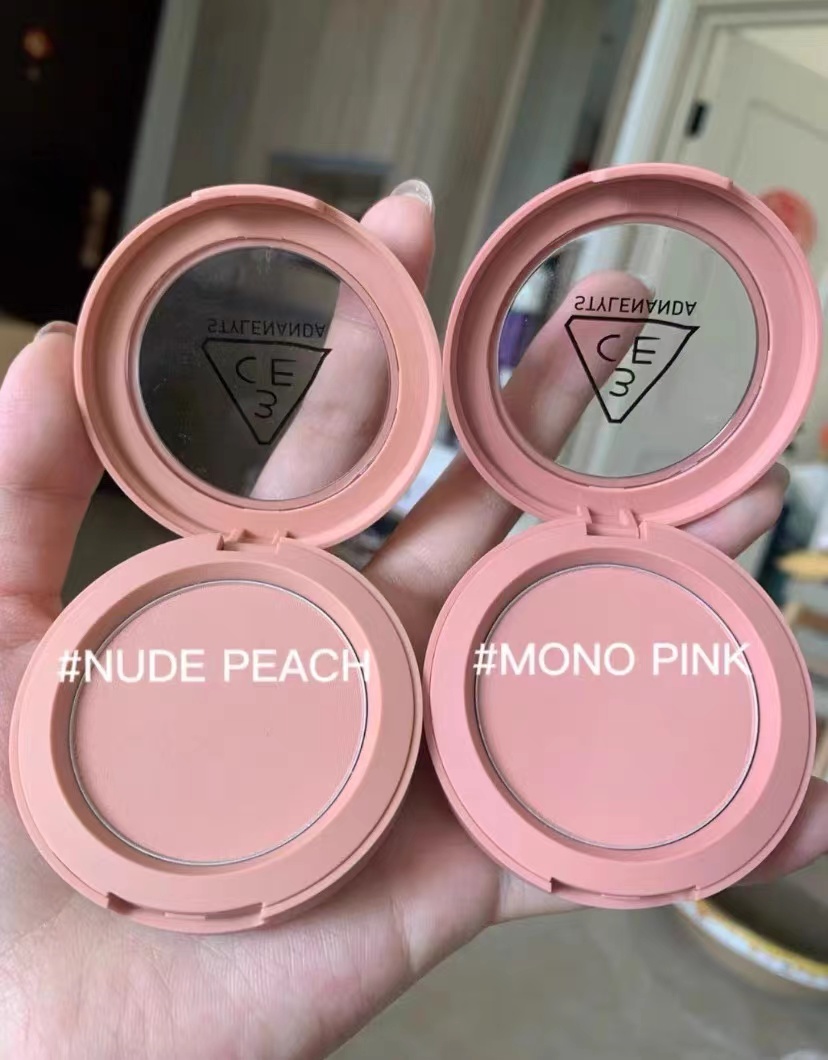 韩国3ce单色腮红橘裸粉哑光杏色mono pink/nude peach/rose beige - 图0