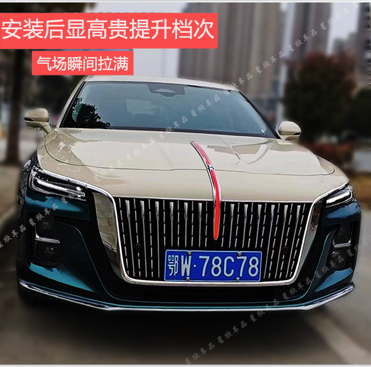 23-24款红旗H5中网水滴格栅亮条手工DIY裁剪专车专用装饰亮条加装
