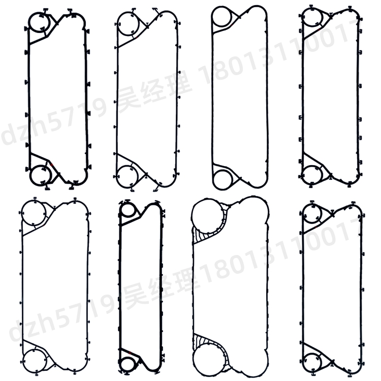 板式换热器密封垫工业用冷凝器密封圈水水油热交换器供暖板片配件 - 图2