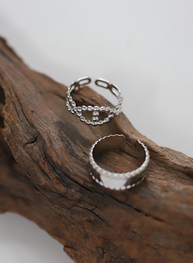 不褪色！猪鼻子开口环可调节戒指