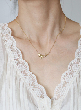 光面磨砂工艺简约锁骨链