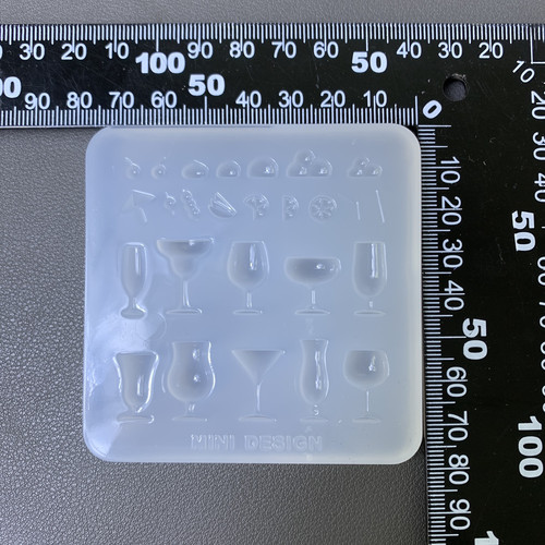 DIY手工饮品杯子模具ab树脂uv水晶滴胶钥匙扣迷你挂件硅胶模具 - 图2