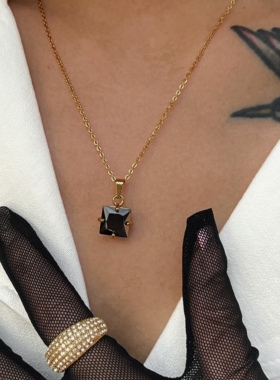 锆石钛钢防水防汗项链