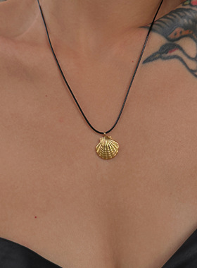 DASEIN ACC欧美夏秋季轻奢时尚复古OOTD单品易出片黑色皮绳项链